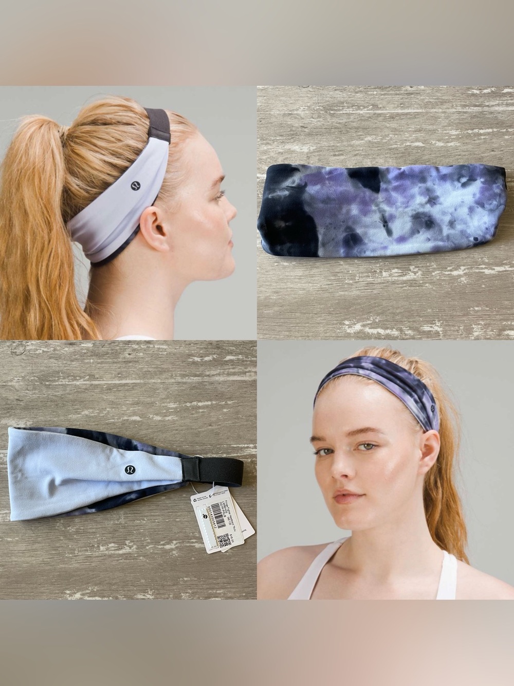 Lululemon Fringe Fighter Headband Nulu Diamond Dye Purple Blue Tie Dye NEW OS